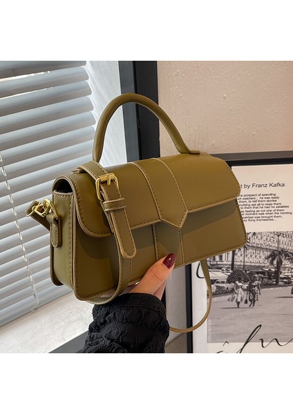 Niş Tasarım Kıdemli Doku 2024 Yeni Moda Bayanlar Yüz Sınıf Commuting Crossbody Çanta Çanta Küçük Kare Çanta (Yurt Dışından) fırsatları