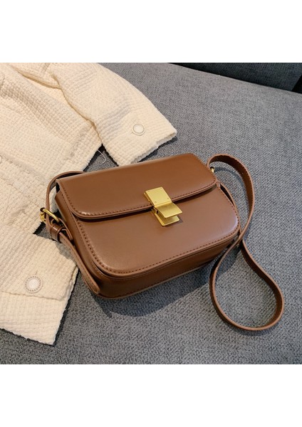 Sense Çanta Kadın 2024 Sonbahar ve Kış Yeni Moda Basit Crossbody Çanta Çok Yönlü Retro Omuz Koltuk Altı Küçük Kare Çanta (Yurt Dışından) indirimleri