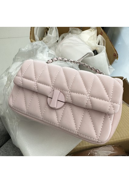 2024 Yeni Kıdemli Doku Küçük Çanta Kadın Elmas Zincir Omuz Koltuk Altı Çantası Yüz Crossbody Küçük Kare Çanta (Yurt Dışından) fiyatları