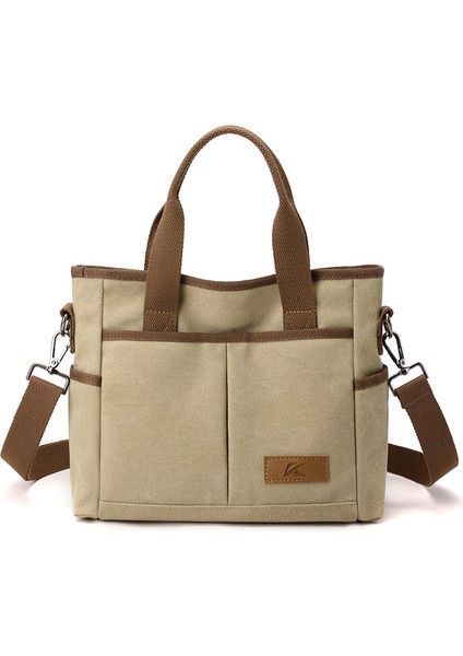 2024 Yeni Omuz Çantası Kadın Çantası Trendi Yüzlerce Basit Moda Kore Versiyonu Büyük Kapasiteli El Crossbody Kanvas Çanta (Yurt Dışından) modelleri