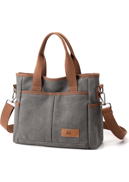 2024 Yeni Omuz Çantası Kadın Çantası Trendi Yüzlerce Basit Moda Kore Versiyonu Büyük Kapasiteli El Crossbody Kanvas Çanta (Yurt Dışından) indirimleri