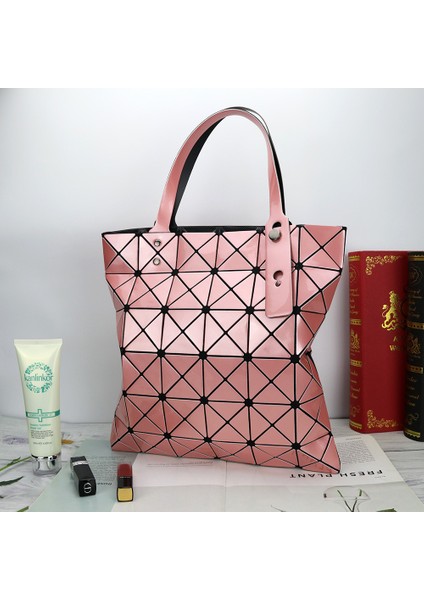 Klasik Altı Çerçeve Yeni Parlak Pu Moda Trendi Geometrik Elmas Kafes Çanta Kadın Çantası Katlanır Yüz Değişim Omuz Çantası (Yurt Dışından) fırsatları