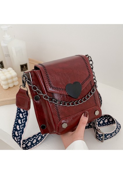 Küçük Çanta Kadın 2024 Yeni Gelgit Kore Yüzlerce Doku Crossbody Çanta Geniş Omuz Askısı Moda Omuz Küçük Kare Çanta (Yurt Dışından) indirimleri