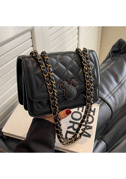 Çantalar Bayanlar 2024 Yeni Sonbahar ve Kış Modelleri Retro Yüzlerce Tek Omuz Crossbody Çanta Kıdemli Anlamda Elmas Zincir Küçük Kare Çanta (Yurt Dışından) fırsatları
