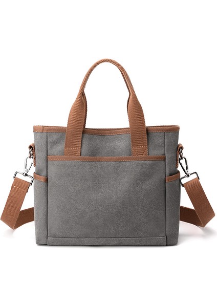 2024 Yeni Omuz Çantası Kadın Çantası Trendi Yüzlerce Basit Moda Kore Versiyonu Büyük Kapasiteli El Crossbody Kanvas Çanta (Yurt Dışından) fırsatları