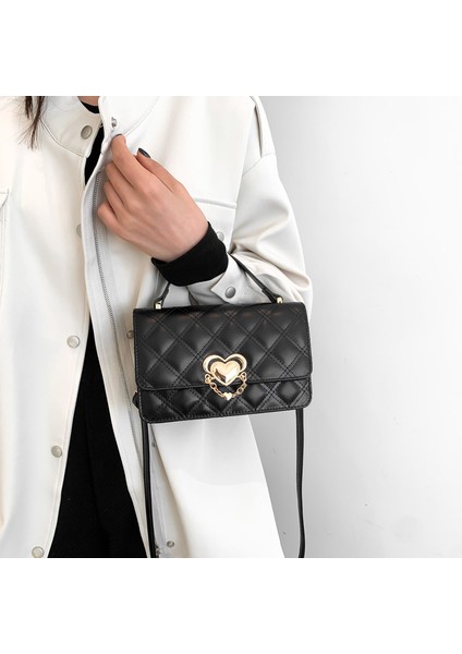 Yankee Çapraz Vücut Çantası Kore Kişilik Küçük Kare Çanta 2024 Kış Yeni Çanta Lingge Saf Renk Kadın Moda Omuz Çantası (Yurt Dışından) fiyatları