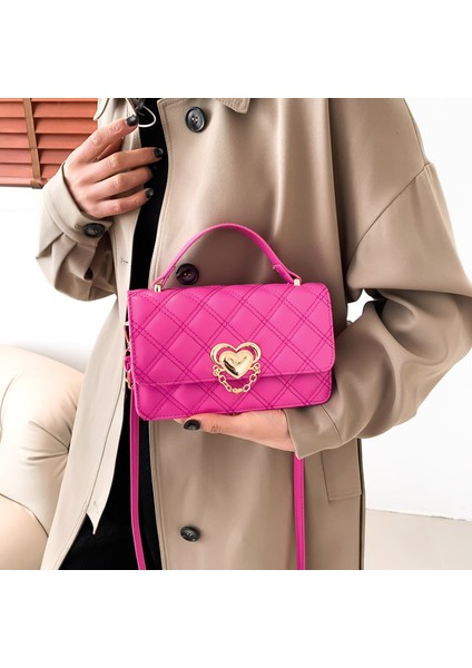 Yankee Çapraz Vücut Çantası Kore Kişilik Küçük Kare Çanta 2024 Kış Yeni Çanta Lingge Saf Renk Kadın Moda Omuz Çantası (Yurt Dışından) modelleri