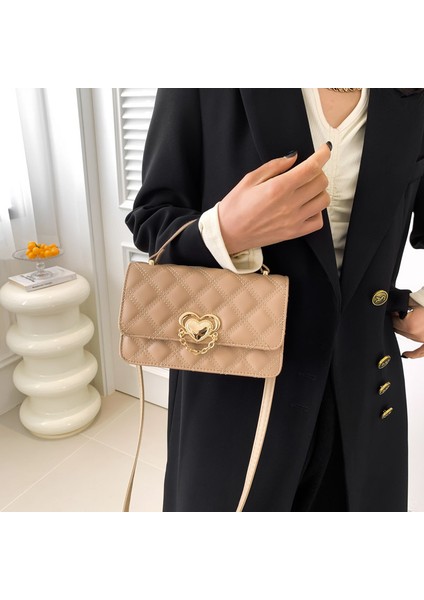 Yankee Çapraz Vücut Çantası Kore Kişilik Küçük Kare Çanta 2024 Kış Yeni Çanta Lingge Saf Renk Kadın Moda Omuz Çantası (Yurt Dışından) indirimleri