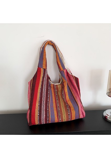 Retro Clash Büyük Kapasiteli Çanta 2024 Sonbahar ve Kış Yeni Taşınabilir Alışveriş Çantası Basit Bayan Tote Çanta (Yurt Dışından) fiyatları