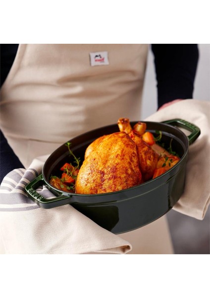 La Cocotte Oval Döküm Tencere Fesleğen Yeşili 29Cm indirimleri