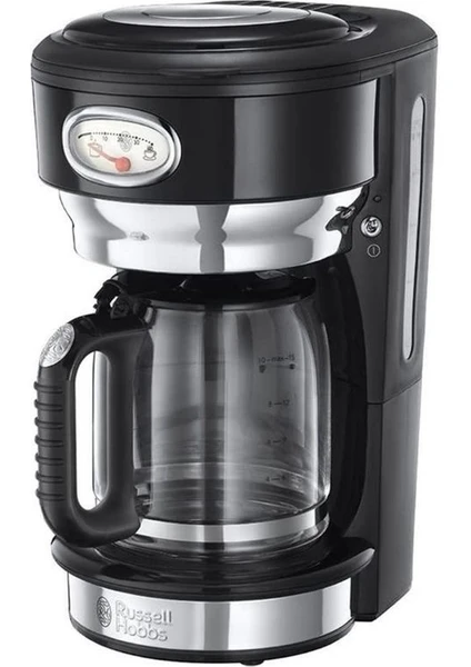 Russell Hobbs Retro Klasik Noir Kahve Makinesi Cam Sürahili Siyah (Black)