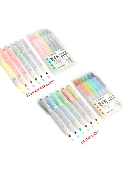 6 Adet Pastel Set Stili Et Geri Çekilebilir Fosforlu Kalemler Doldurulabilir Pastel Fosforlu Kalem Kalem Günlük Kayıt Için Floresan Işaretleyiciler Okul Ofis Malzemeleri (Yurt Dışından) fırsatları