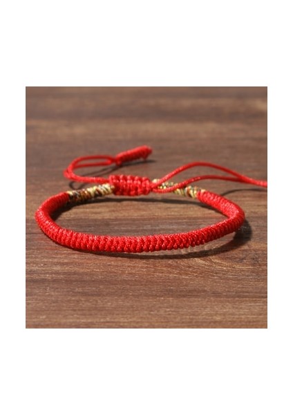 No.5 Boyutu Ay Kız Yeni Moda Tibet Budist Şanslı Sevgilisi Bilezik Erkekler Kadınlar Düğümlü El Yapımı Buda Charm Bilezikler Hediye (Yurt Dışından)