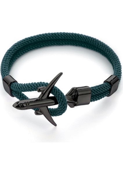 Yeşil Siyah Moda Uçak Bilezik Erkekler Kadınlar Için 4mm Milan Halat Braclet Kırmızı Siyah Açık Kurtarma Survival Braslet Lover Pulseras Için Hediye (Yurt Dışından)