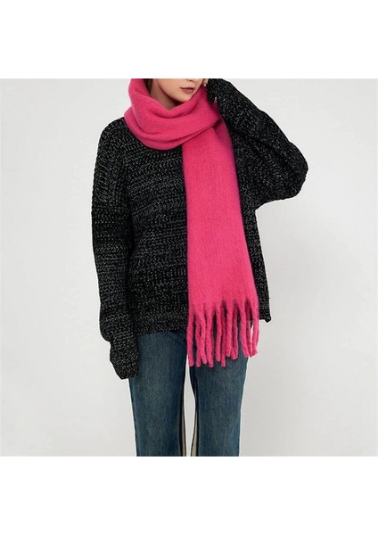 Kış Korkunç Kadınlar Luxur Kış Kashmere Korkunç Soğuk Shawl Clic Teller Uçak Soğuk Renk Soğuk Shawl (Yurt Dışından)