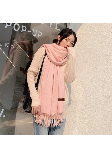 Yeni 20 Renk Kadın Kış Şarf Modası Kadın Şarf Şafleri Kış Duygusu Güçlü Renk Kış Hijab Gift (Yurt Dışından)