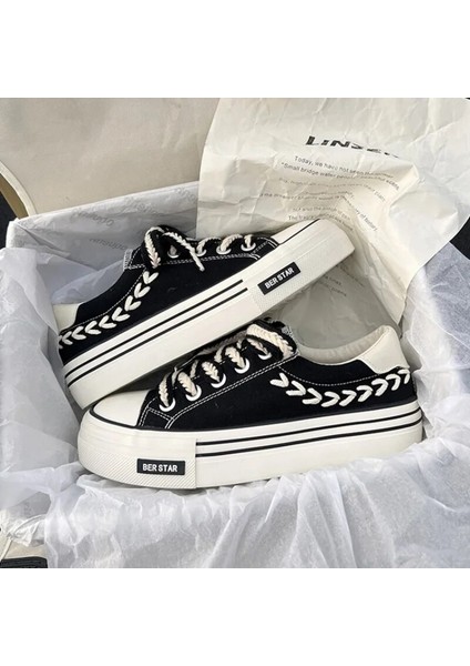 Kadınlar Platform Canvas Shoes Yükseliyor Genç Kızlar Dışarıdaki Eğitimciler Kadınlar Küçük Sol Ayakkabıları (Yurt Dışından) fiyatları