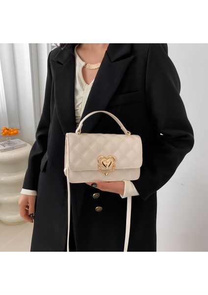 Yankee Çapraz Vücut Çantası Kore Kişilik Küçük Kare Çanta 2024 Kış Yeni Çanta Lingge Saf Renk Kadın Moda Omuz Çantası (Yurt Dışından) fırsatları