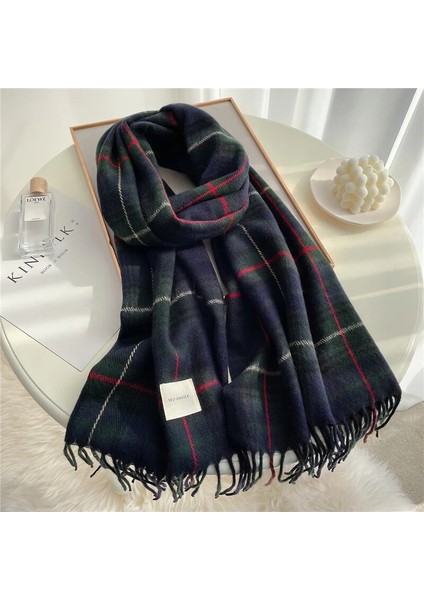 Kalın Soğuk Kış Scarf Tasarımı Kadınları Bastır Cashmere Pashmina Shawl Lady Wrap Tel Scarves Ted Men Foulard Blanket (Yurt Dışından)