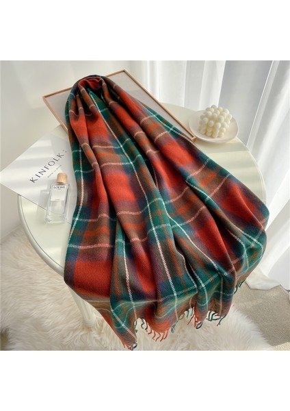 Kalın Soğuk Kış Scarf Tasarımı Kadınları Bastır Cashmere Pashmina Shawl Lady Wrap Tel Scarves Ted Men Foulard Blanket (Yurt Dışından)