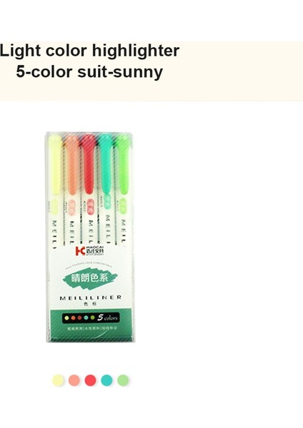 A-5pcs Tarzı Renkler Çift Kafa Fosforlu Kalem Mildliner Renkler Floresan Çizim Dergisi Sanat Işaretleyiciler Kalem Öğrenci Kırtasiye (Yurt Dışından)