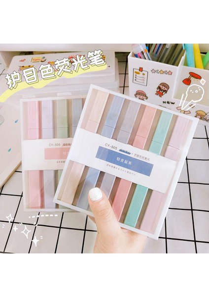 Tatlı Serisi Tarzı Morandi Fosforlu Kalem Seti Pastel Işaretleyiciler Penne Kawaii Textmarker Floresan Marcatextos Renk Peool Malzemeleri (Yurt Dışından) fiyatları