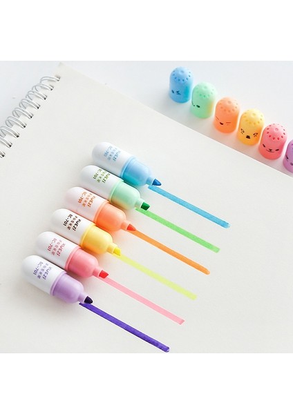 Bir Stil Ute Mini Gülen Yüz Hap Fosforlu Kalem Güzel Karikatür Boyama Kalem Işaretleme Kalemleri Öğrencileri Kırtasiye Malzemeleri Öğrenmek (Yurt Dışından) fiyatları