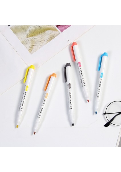 10 Renk-B Tarzı Renkler Çift Başlı Floresan Kalem Yaratıcı Fosforlu Kalemler Sanat Marker Peool Malzemeleri Sevimli Kawaii Kırtasiye (Yurt Dışından) indirimleri