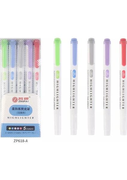 Bir Stil Kawaii Fosforlu Kalemler Çift Uçlu Candy Color Manga Markers Midliner Pastel Fosforlu Set Kırtasiye (Yurt Dışından)