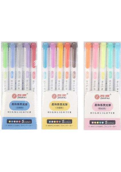 Bir Stil Kawaii Fosforlu Kalemler Çift Uçlu Candy Color Manga Markers Midliner Pastel Fosforlu Set Kırtasiye (Yurt Dışından) modelleri