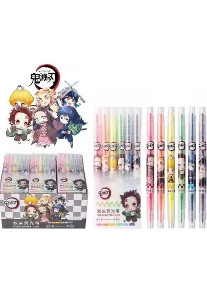6 Adet 1 Takım Tarzı 6-Renk Anime Demon Slayer Kimetsu Hiçbir Yaiba Kamado Tanjirou Nezuko Agatsuma Zenitsu Fosforlu Kalem Işaretleyici Kalem Kırtasiye Hediye (Yurt Dışından) fiyatları