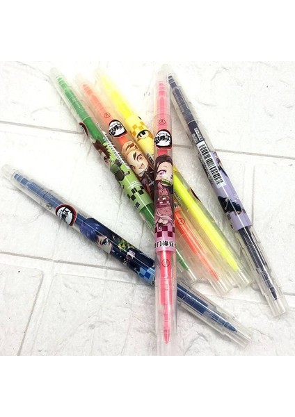 6 Adet 1 Takım Tarzı 6-Renk Anime Demon Slayer Kimetsu Hiçbir Yaiba Kamado Tanjirou Nezuko Agatsuma Zenitsu Fosforlu Kalem Işaretleyici Kalem Kırtasiye Hediye (Yurt Dışından) modelleri