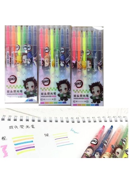 6 Adet 1 Takım Tarzı 6-Renk Anime Demon Slayer Kimetsu Hiçbir Yaiba Kamado Tanjirou Nezuko Agatsuma Zenitsu Fosforlu Kalem Işaretleyici Kalem Kırtasiye Hediye (Yurt Dışından) fırsatları