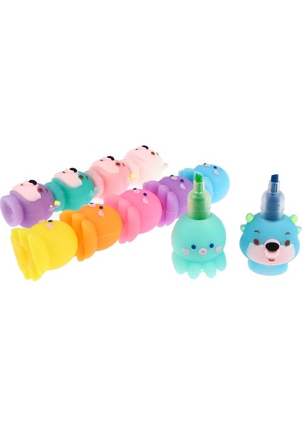 Bir Stil 6 Renk Floresan Kalem Yaratıcı Hediye Sevimli Ahtapot Silikon Kalem Manga Işaretleme Grafiti Işaretleyiciler Kırtasiye Öğrenci Okul Malzemeleri (Yurt Dışından) indirimleri