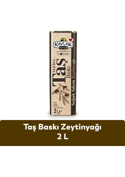 Kavlak Taş Baskı Soğuk Sıkım Zeytinyağı 2 Lt