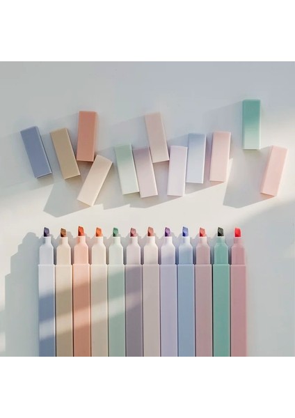 C Stili Pastel Fosforlu Kalem Seti Yetişkinler ve Çocuklar Için Keski Ucu Marker Kalem Büyük Mürekkep Milliners Okul Ofis Malzemeleri Kırtasiye (Yurt Dışından) fırsatları