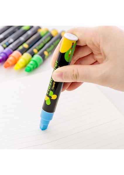 Sarı Stil Ezone Şeker Renk Fosforlu Floresan Kalem Işaretleyici Kalemler Kırtasiye Için LED Yazı Tahtası Boyama Graffiti Ofis Tedarik (Yurt Dışından) fırsatları