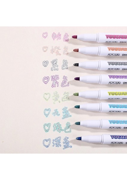 8 Renk Bir Stil Et Renkli Çift Çizgi Kalem Fosforlu Floresan Işaretleyici Şeker Renk Öğrenci Okul Posteri Için Çok Renkli El Not Kalem (Yurt Dışından) fiyatları