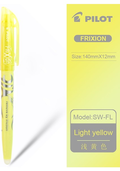 6 Adet Açık Sarı Stil Pılot Sw-Fl Frixion Silinebilir Fosforlu Kalem Pastel Renkli Floresan Marker Peolors Japonya (Yurt Dışından)