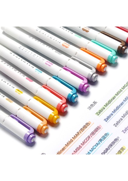 Mbg Mavi Yeşil Tarzı Zebra Wkt7 Mıldlıner Fosforlu Kalemler Pastel Renkler Metin Işaretleyiciler Odak Kalemi Japon Öğrenci Kırtasiye (Yurt Dışından) modelleri