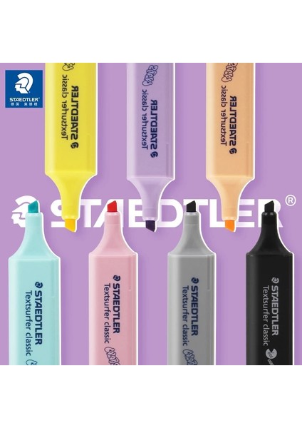 Şarap Kırmızısı Tarzı Taedtler Şarpi Renkli Vurgulayıcı Ldren's Macarons Ofis Vurguları Olan Öğrenciler Metin Vurgulama Işaretleyici Kalem (Yurt Dışından) fiyatları