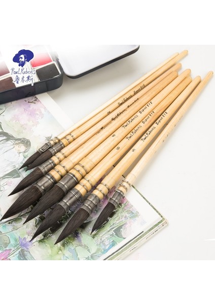 1 Numaralı Stil Paul Rubens Profesyonel Suluboya Boya Fırçası Washmop Yuvarlak Sincap Saç Boya Fırçası Ince Detaylandırma Için Akrilik Guaj Yağı (Yurt Dışından)