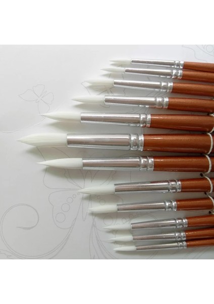 No.1 Tarzı Lot Boya Fırçası Seti Sanat Çizim Fırçaları Akrilik Boyama Malzemeleri Için Ahşap Saplı Fırçalar (Yurt Dışından)