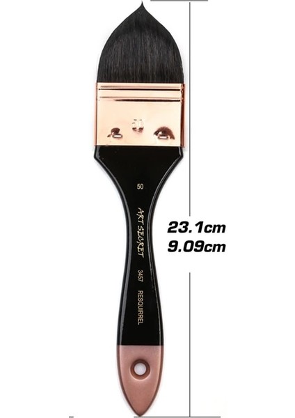 Yuvarlak Kafa-50 Stili Premium Roundflat Sanatçı Sincap Saç Boya Fırçası Büyük Yıkama Yumuşak Fırçalar Sanat Boyama Akrilik Suluboya Için Set (Yurt Dışından)