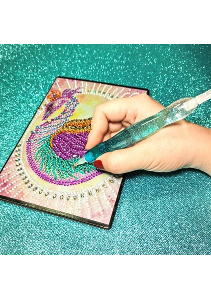 Açık Parlayan Mor Stili El Yapımı Reçine 5d Elmas Boyama Sanat Matkap Kalem Stylus Kiti Aracı Aksesuarları ve Elmas Boya Sanat Kalem Ipuçları Kafaları Yerleştirici ve Balmumu (Yurt Dışından) fırsatları