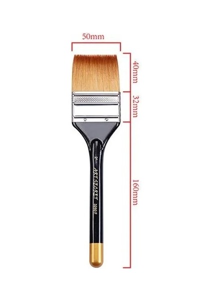 No.2 Tarzı Artsecret 3280F Çok Fonksiyonlu Suluboya Akrilik Sanat Boyama Fırçası Kore Ithalat Sentetik Saç Pirinç Yüksük Ahşap Saplı (Yurt Dışından)