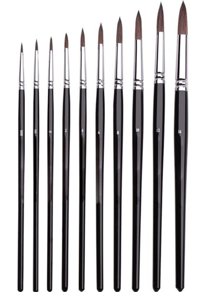 Sincap Saç Siyah Çubuk Mum Işığı Tipi Suluboya Fırçası Fırça Yuvarlak Kafa Guaj Yağlıboya Akrilik Kalem Su Deposu Capac (Yurt Dışından) fiyatları