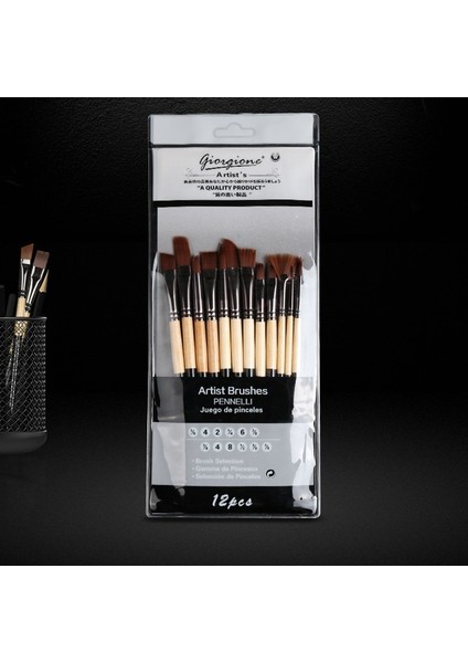 Siyah Stil Profesyonel Boya Fırçaları Farklı Şekil Naylon Saç Sanatçı Akrilik Yağ Suluboya Sanat Malzemeleri Için Boyama Fırçası (Yurt Dışından) fiyatları