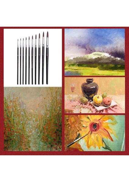 Sincap Saç Siyah Çubuk Mum Işığı Tipi Suluboya Fırçası Fırça Yuvarlak Kafa Guaj Yağlıboya Akrilik Kalem Su Deposu Capac (Yurt Dışından) indirimleri