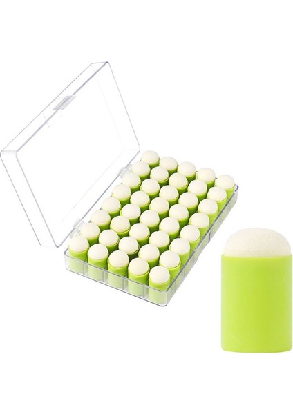 Gn Stili Parmak Sünger Daubers Saklama Kutusu ile 40 Paket Craft Sünger Daubers Çizim Boyama Mürekkep Zanaat Damgalama Kart Yapımı Dıy (Yurt Dışından)